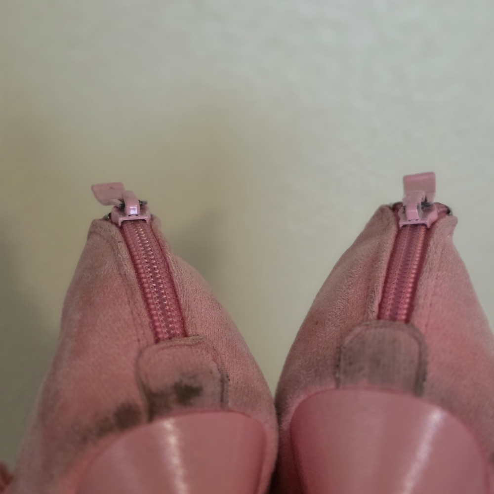 Pink Suede Bow Women's Shoes - Picture 3 of 4